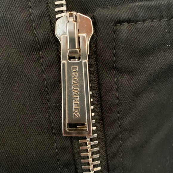 Dsquared2 BLACK Twill MOTO  Jacket - Picture 4 of 10